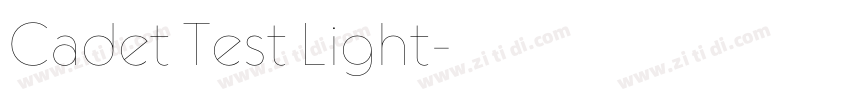 Cadet Test Light字体转换